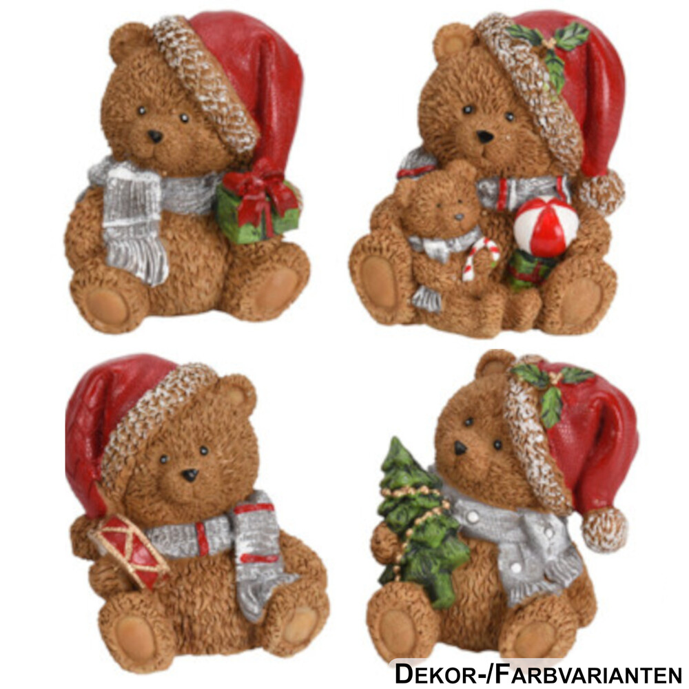 Dekofigur Weihnachtsb&auml;r 7 cm - Designauswahl