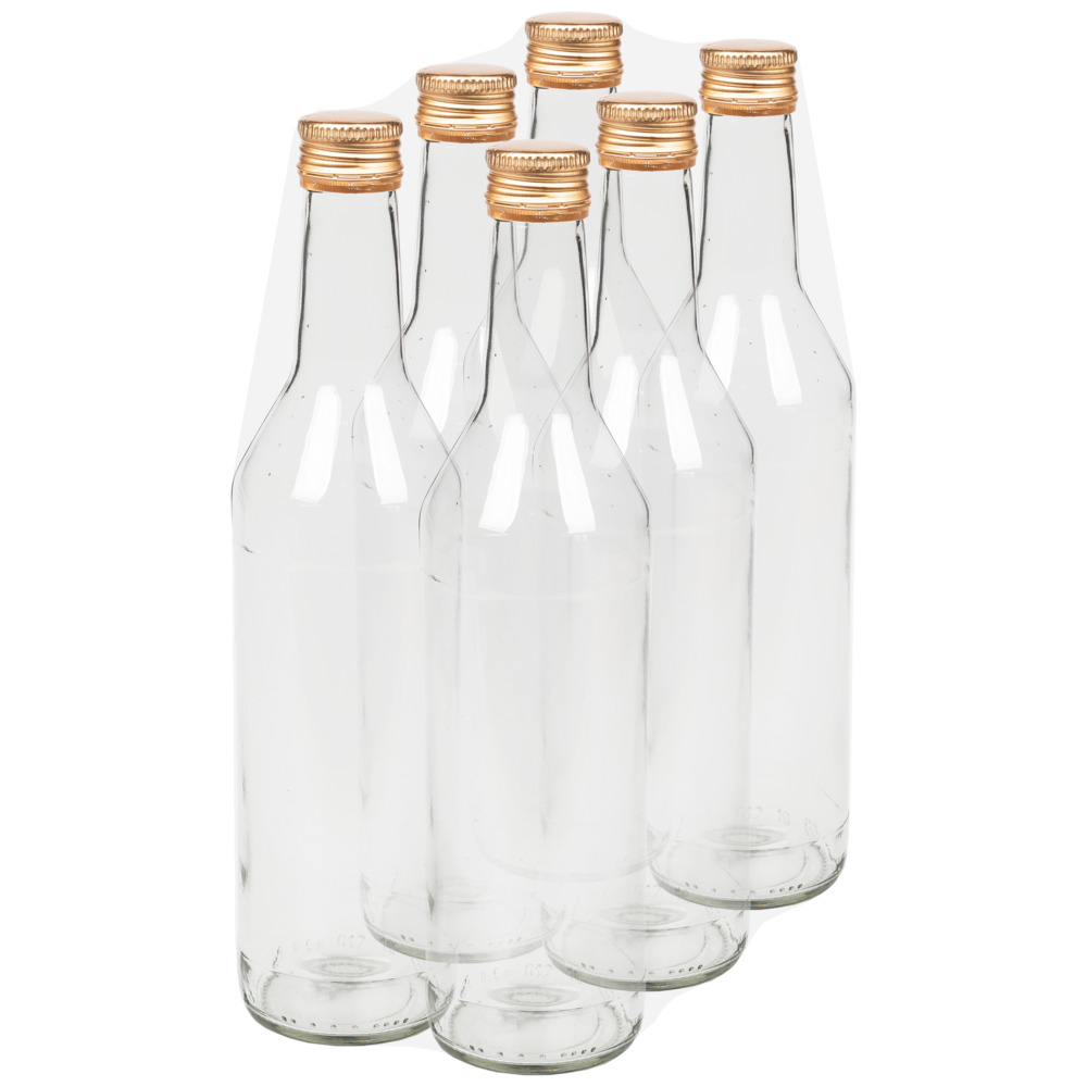 Glas-Flaschen-Set 6 St&uuml;ck je 500 ml