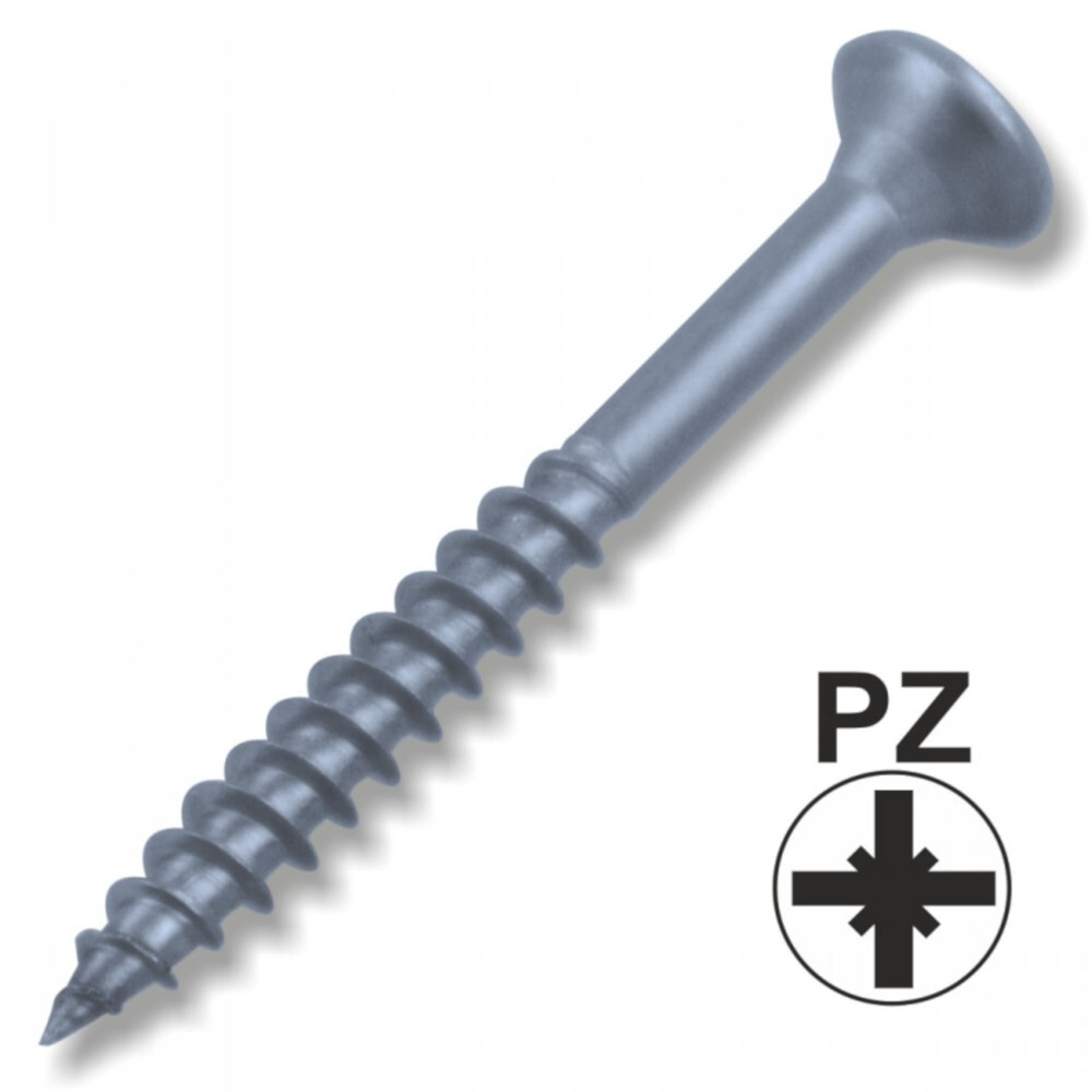 Spanplattenschraube 3,0x25 mm Teilgewinde A2 Edelstahl PZ Kreuz