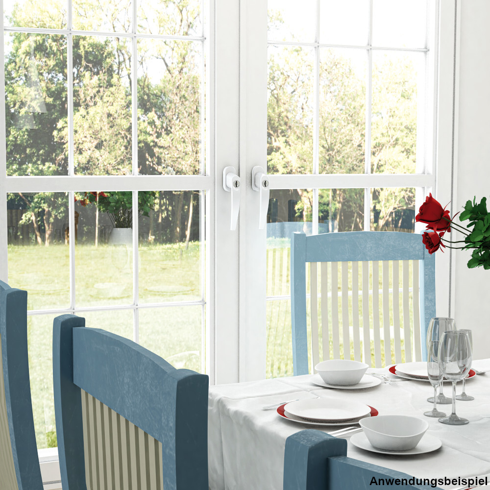 BASI Fenstergriff abschlie&szlig;bar wei&szlig; image number 1