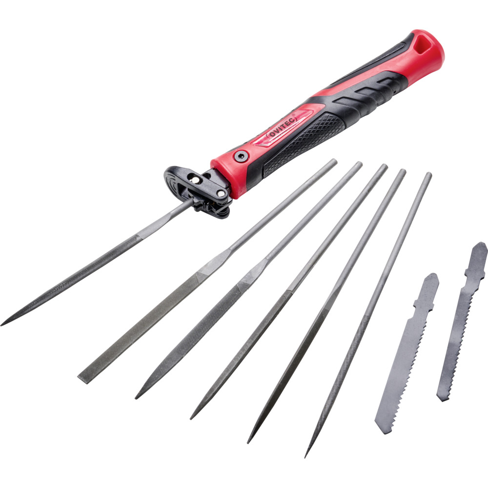 Mini-Feilen-Set mit 8 Schnellverschluss Wechselaufs&auml;tzen