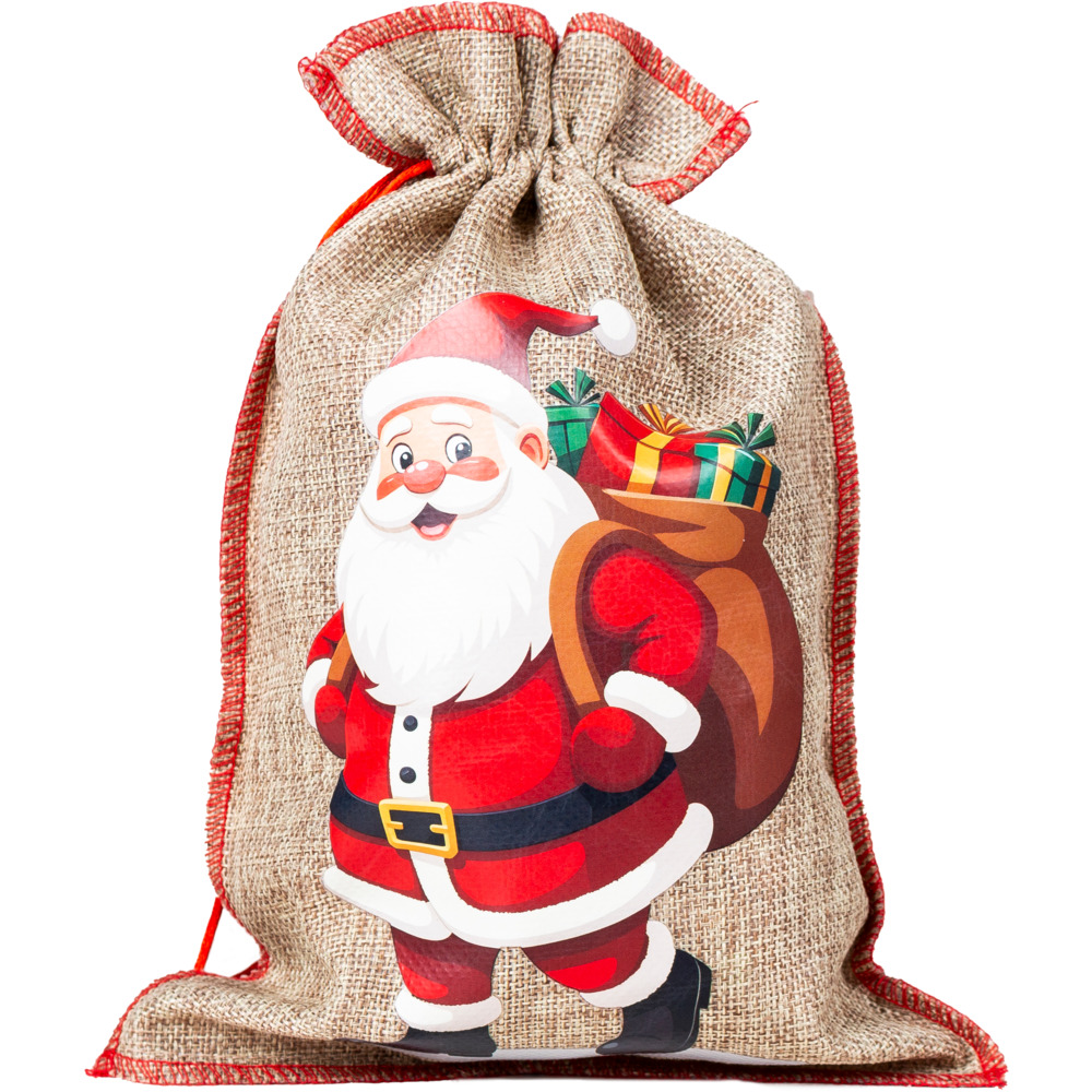 Jute-Geschenksack mit Zugkordel - 2 Motive sortiert 20x30cm image number 3