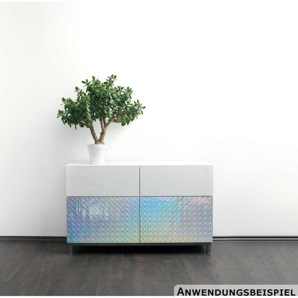 Klebefolie 200x45cm Holographie Schnee Spiegel Dekofolie Selbstklebefolie M&ouml;belfolie image number 2