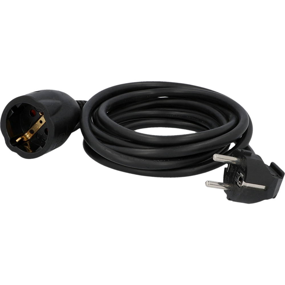 Verl&auml;ngerungskabel Schutzkontakt 3 m, schwarz, innen