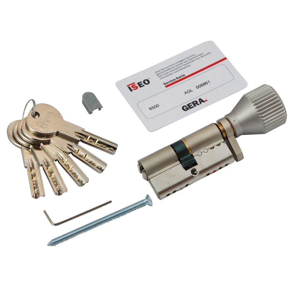 Schlie&szlig;zylinder GERA K-5-WS verstellbar 30-30 mm 5 Schl&uuml;ssel