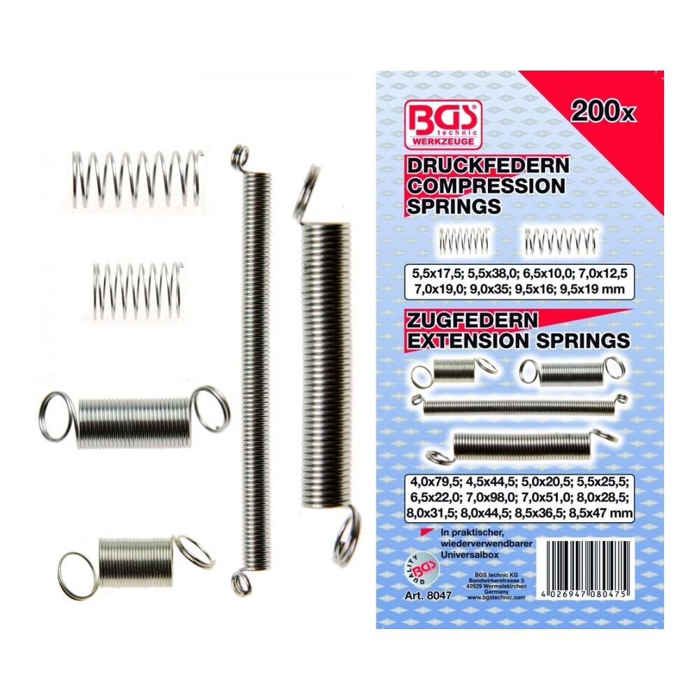 Federnsortiment 200-teilig