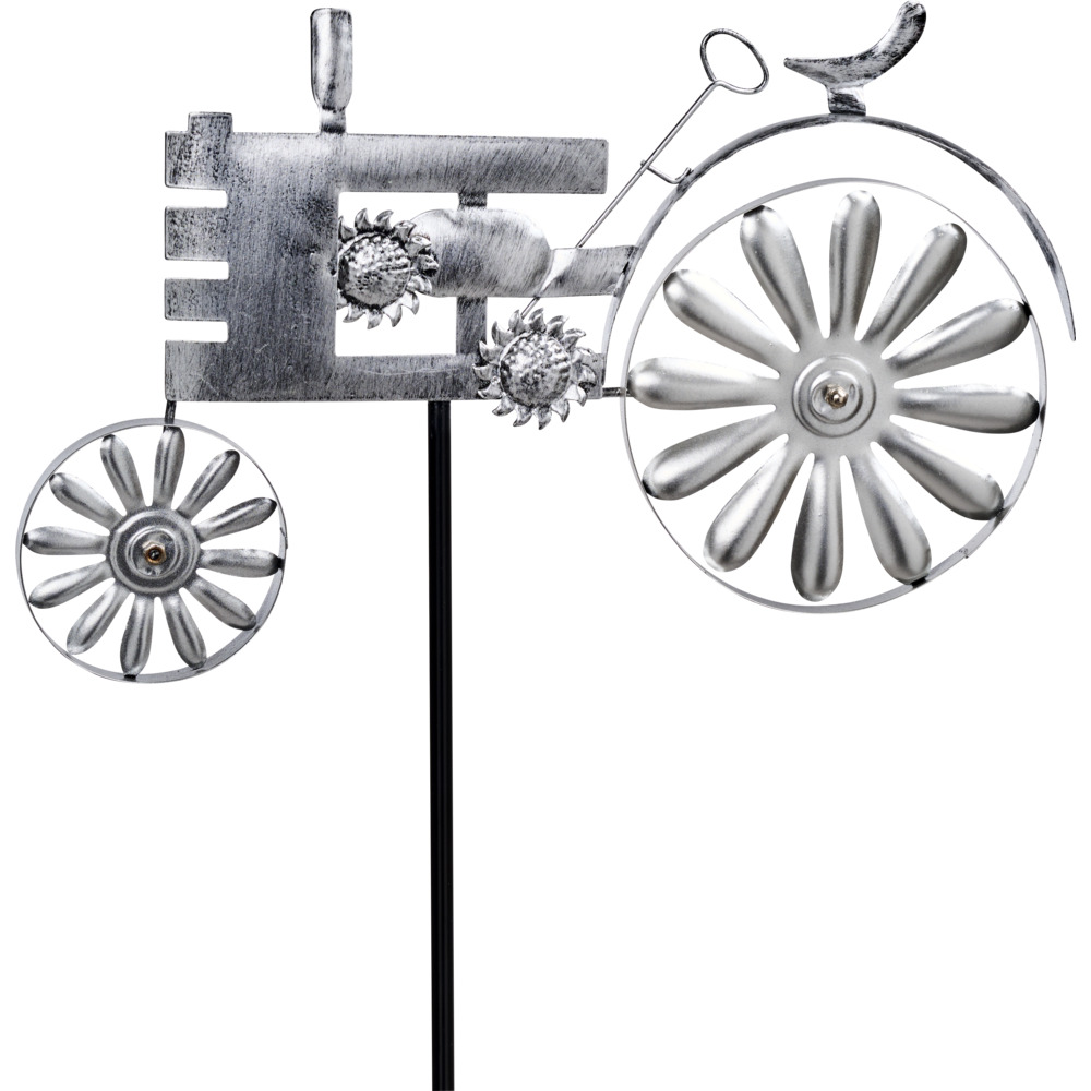 Gartenstecker Windrad 130 cm mit Fahrzeugmotiv und Erdspie&szlig; image number 4