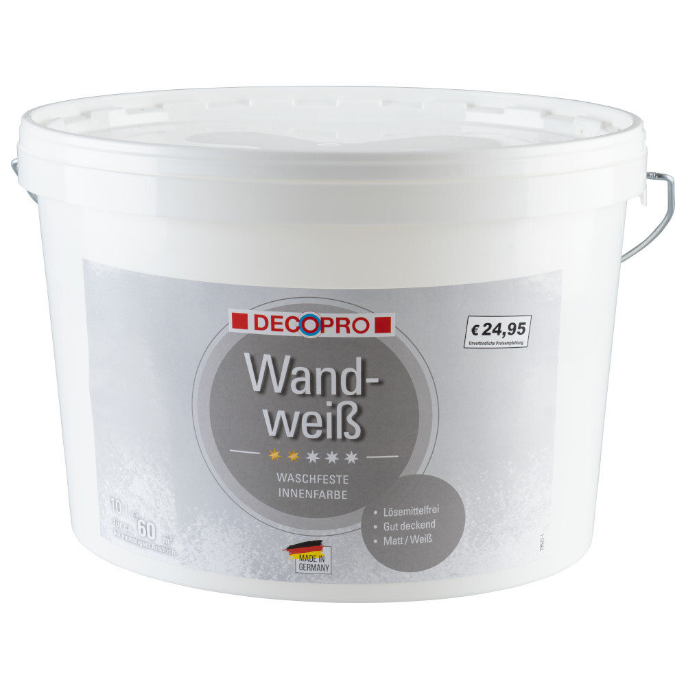 DECOPRO Wandwei&szlig; 10 Liter stumpfmatt