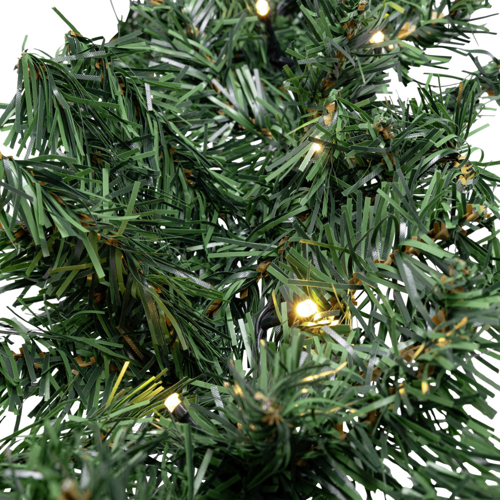 Tannengirlande k&uuml;nstlich 270 cm mit 60 warmwei&szlig;en LEDs image number 1