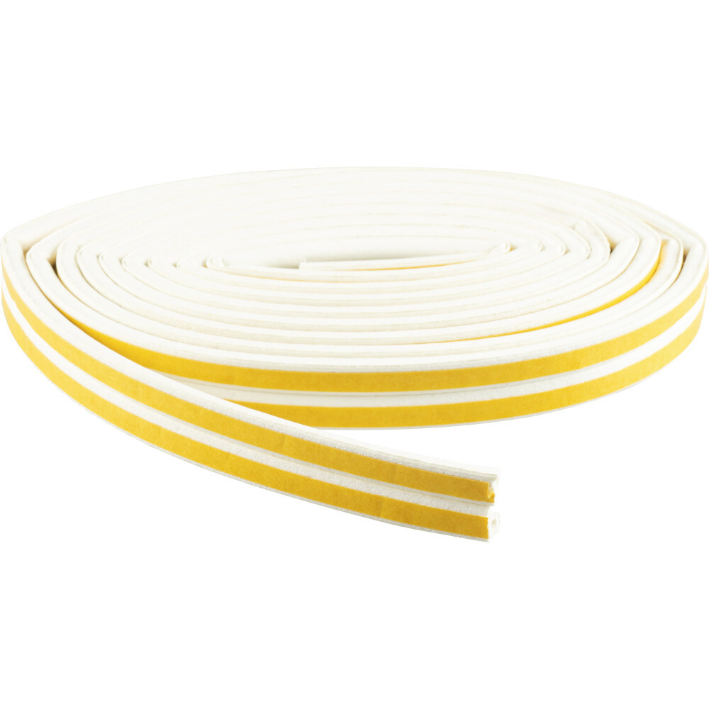 Fensterdichtung mit P-Profil in wei&szlig; auf 6 m Rolle