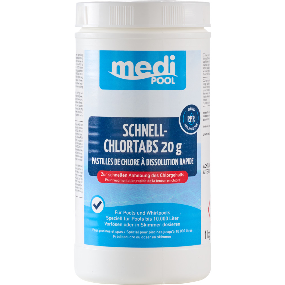 mediPOOL Schnell-Chlor-Tabs 20 g, 1 kg