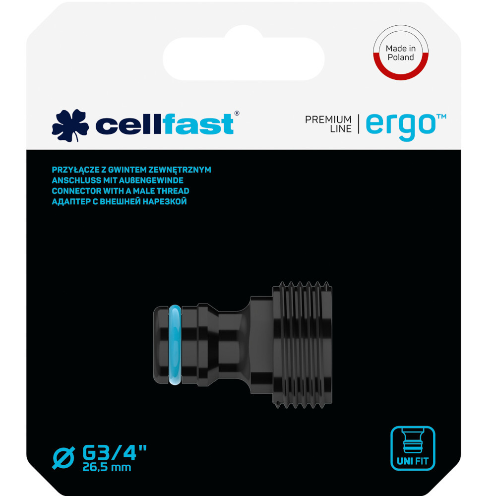 Wasserhahnanschluss ERGO&trade; mit Au&szlig;engewinde 3/4" image number 1