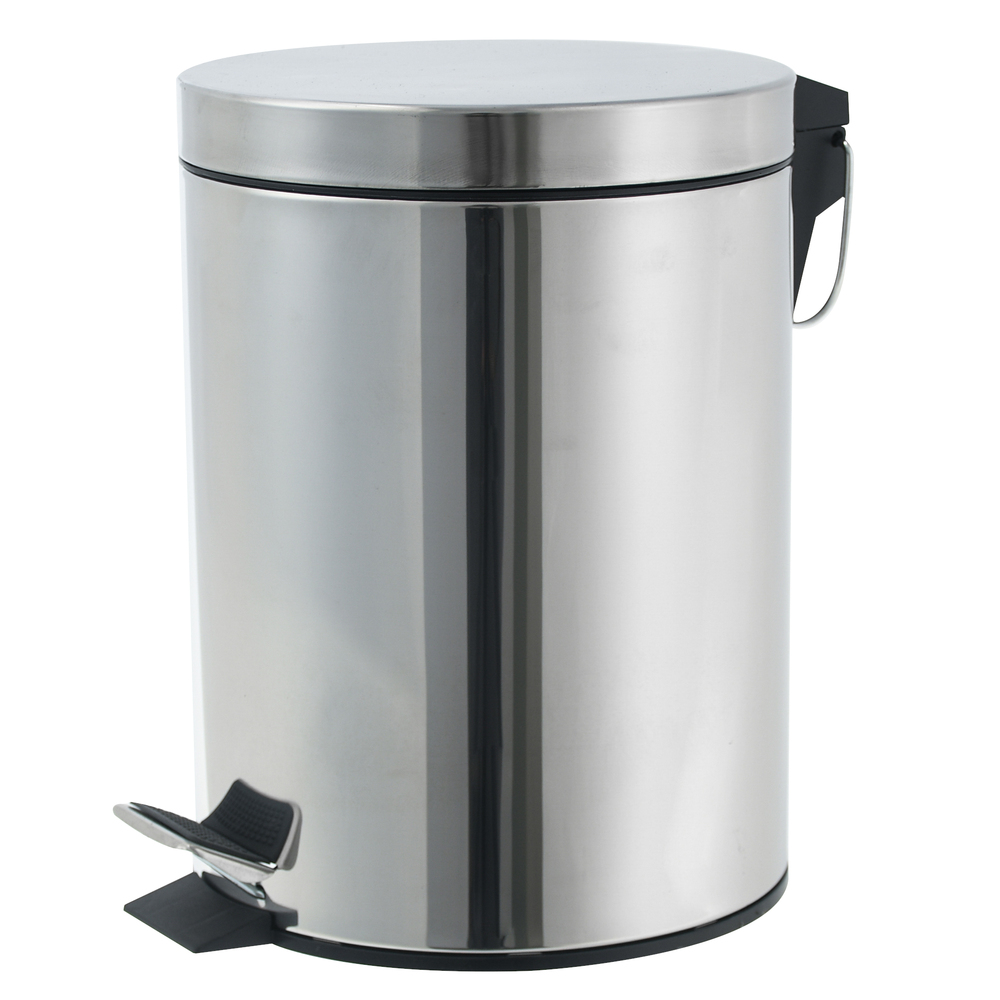 Treteimer 3 Liter aus Edelstahl gl&auml;nzend