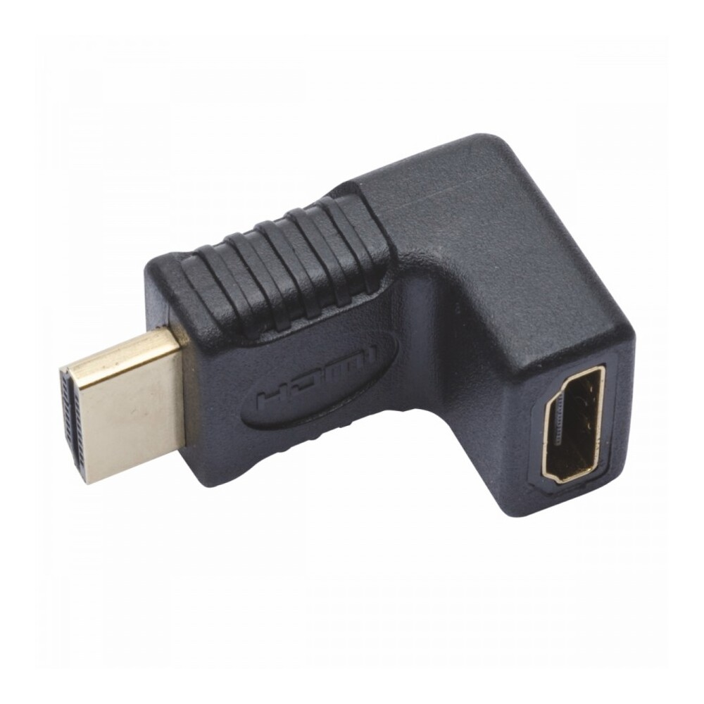 HDMI Adapter 90&deg; abgewinkelt vergoldet Stecker Kabeladapter Stecker Kupplung