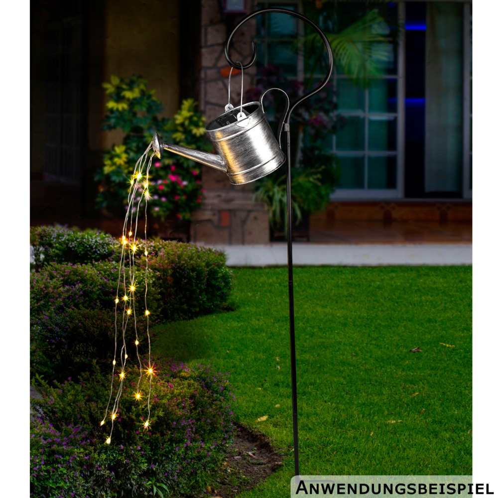 LED-Solar-Gie&szlig;kanne aus Metall image number 3