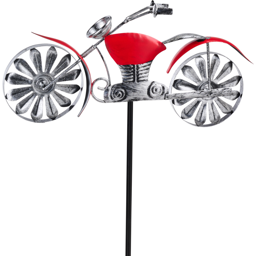 Gartenstecker Windrad 130 cm mit Fahrzeugmotiv und Erdspie&szlig; image number 2