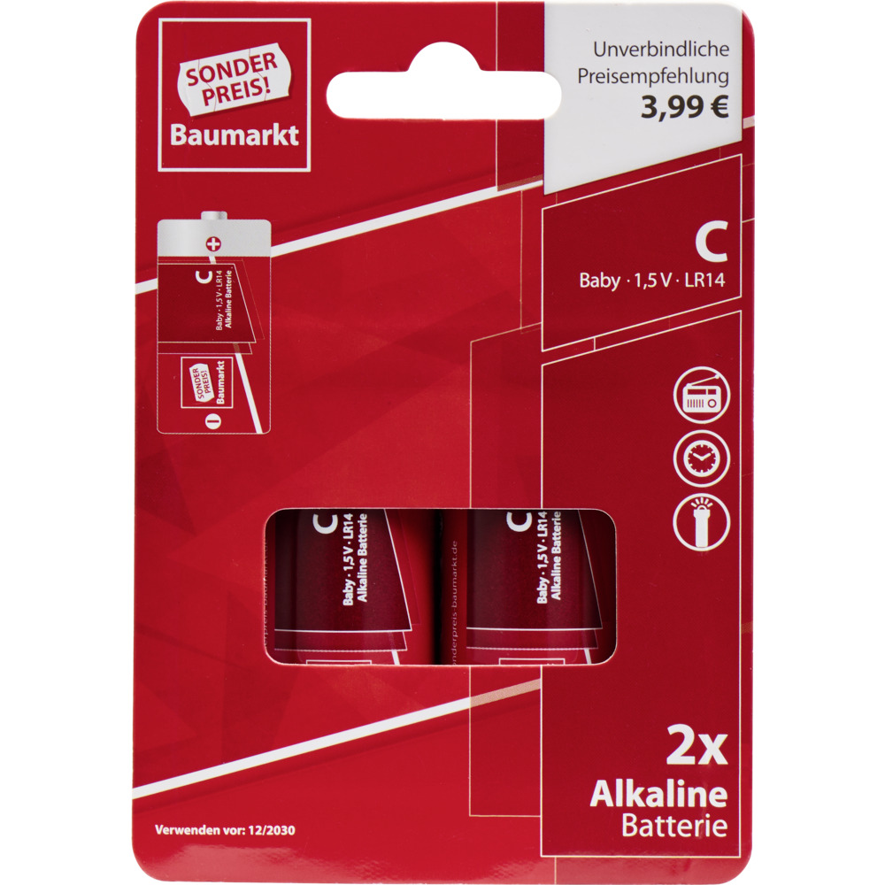 Sonderpreis Baumarkt Batterien C Baby 2 St&uuml;ck image number 2