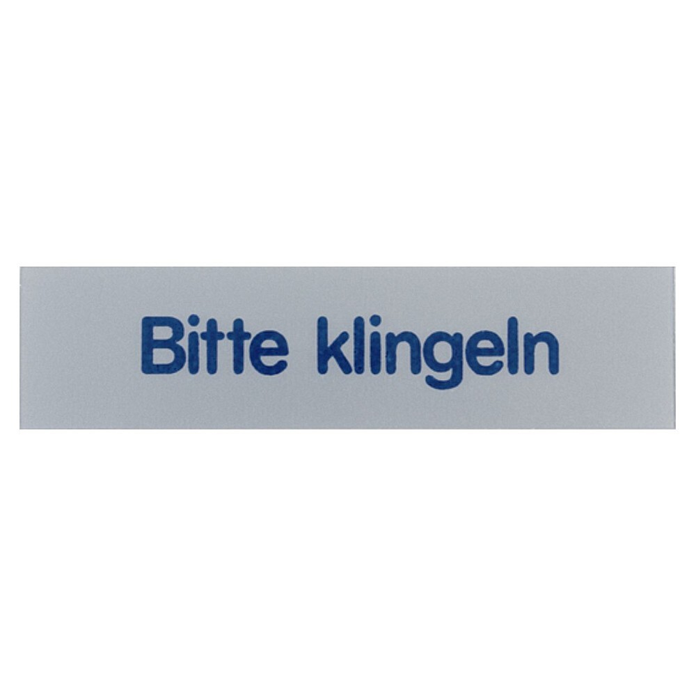 T&uuml;rschild 80 x 20 mm, selbstklebend, Bitte klingeln