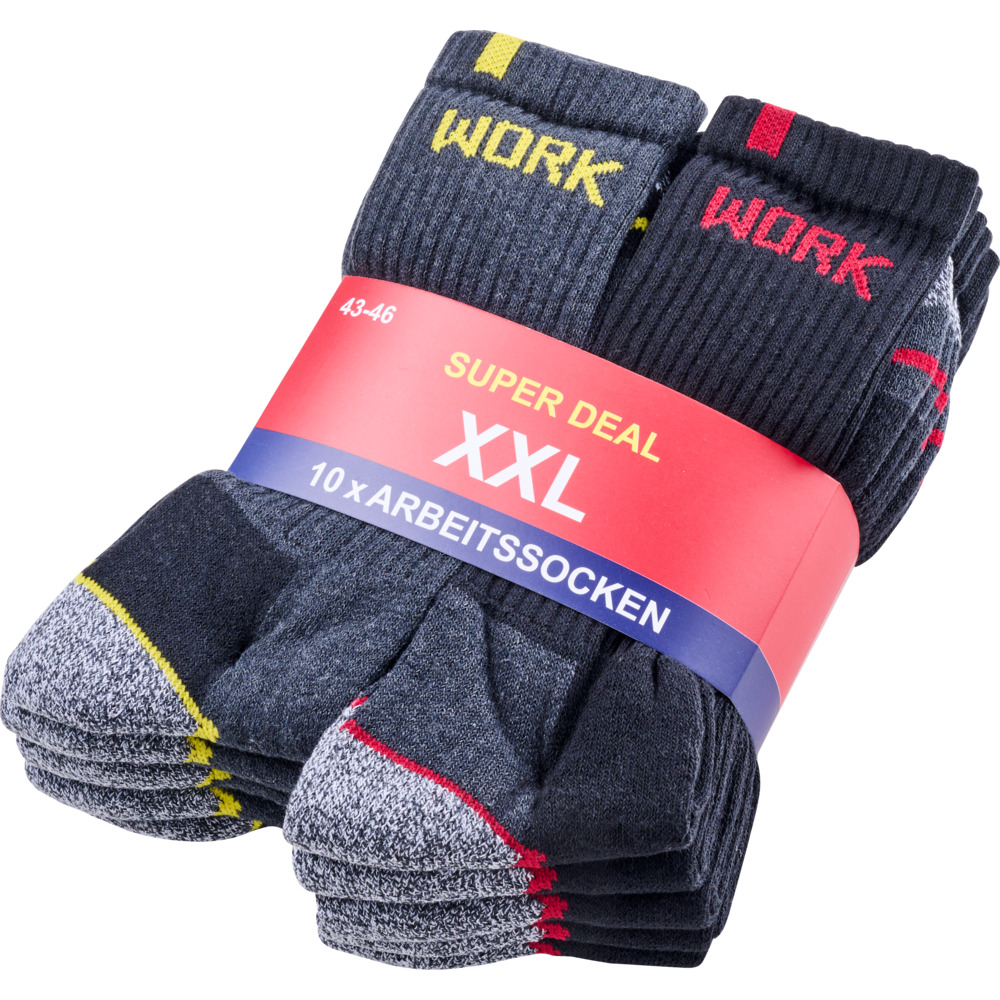 Arbeitssocken 10er Pack, Gr&ouml;&szlig;e 43-46, sortiert image number 6