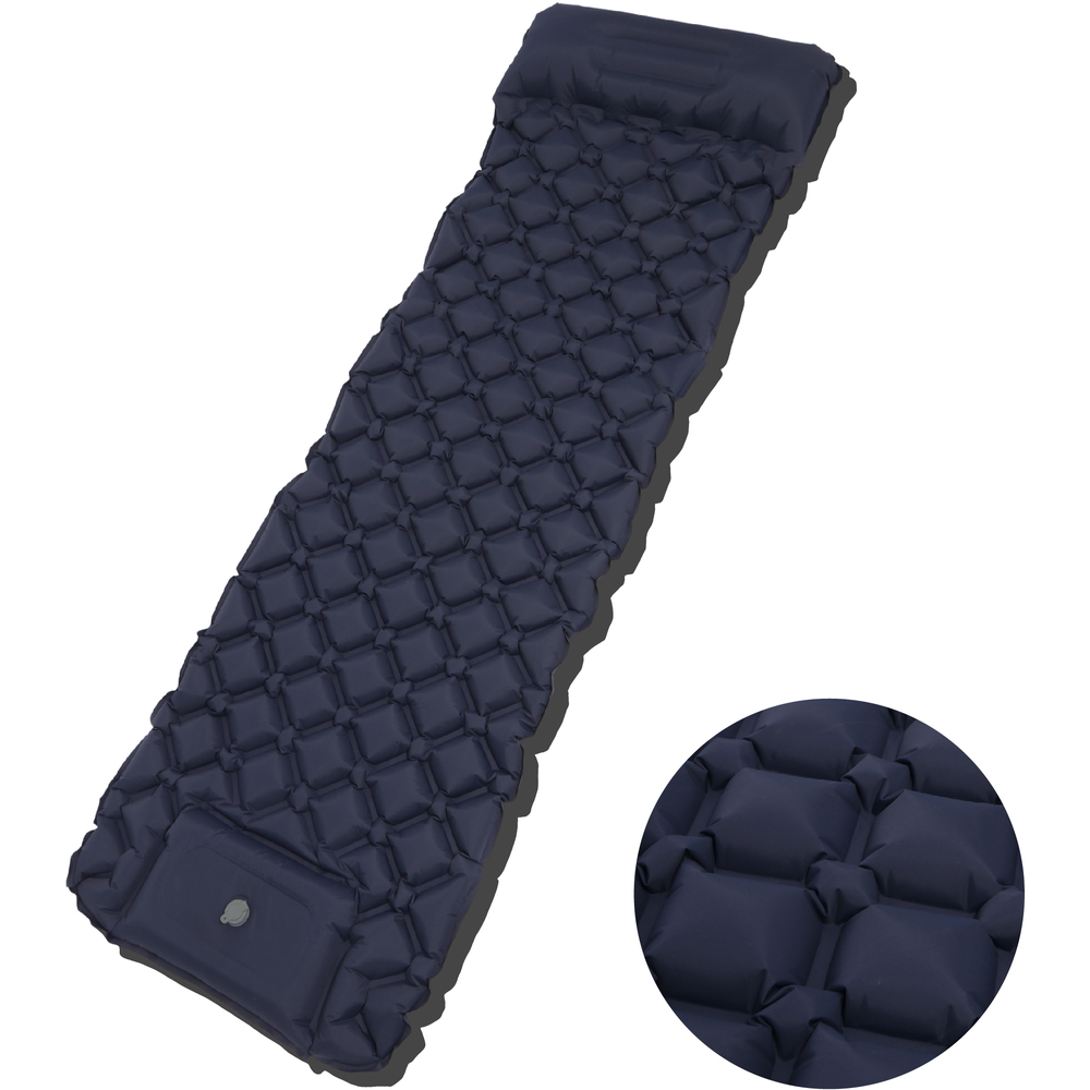 Aufblasbare Luftmatratze mit integrierter Fu&szlig;pumpe