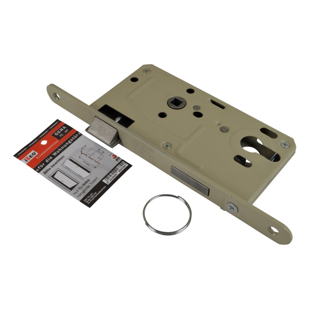 ISEO Wohnungst&uuml;r Einsteckschloss f&uuml;r Profil-Schlie&szlig;zylinder links 72mm