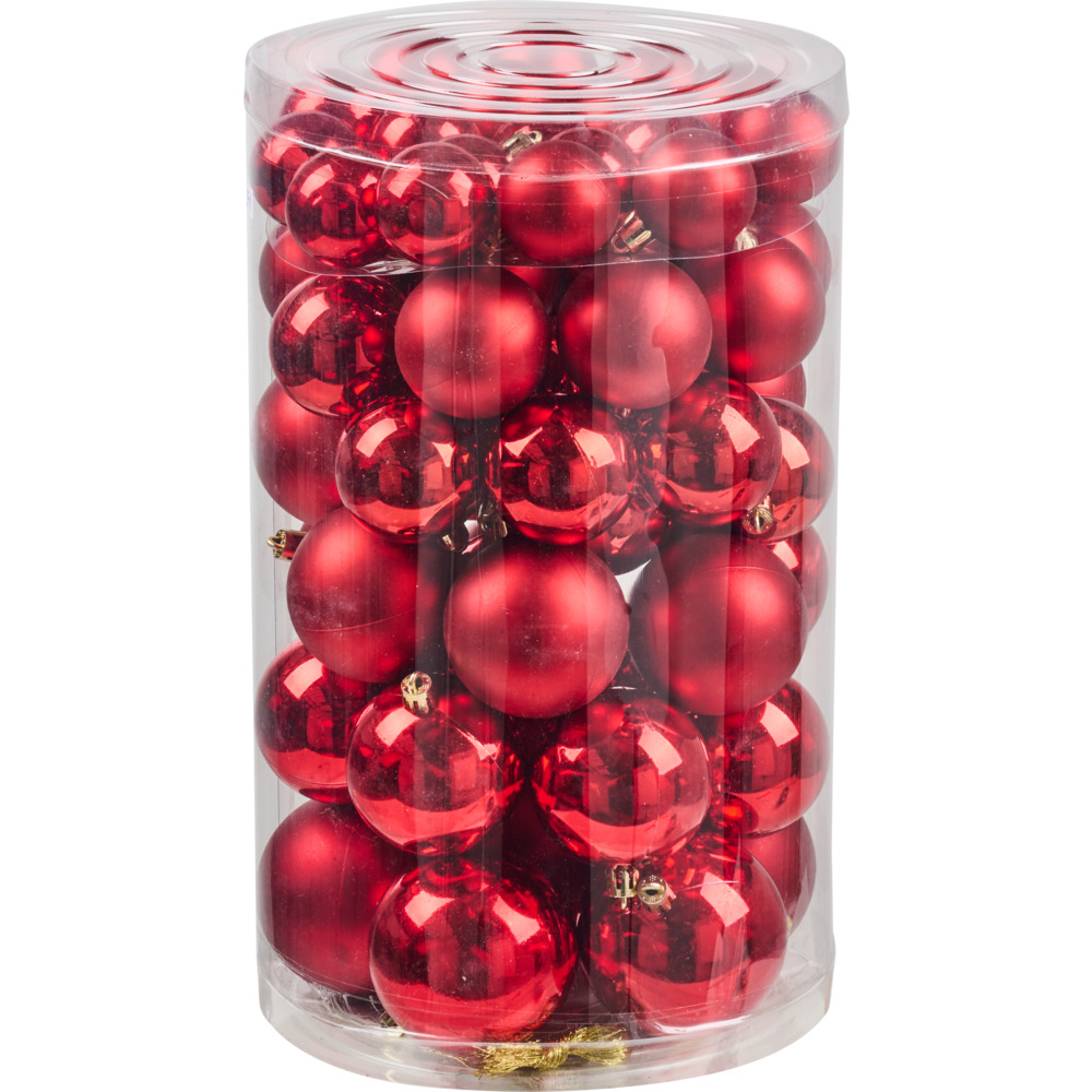Weihnachtskugeln 60 St&uuml;ck rot