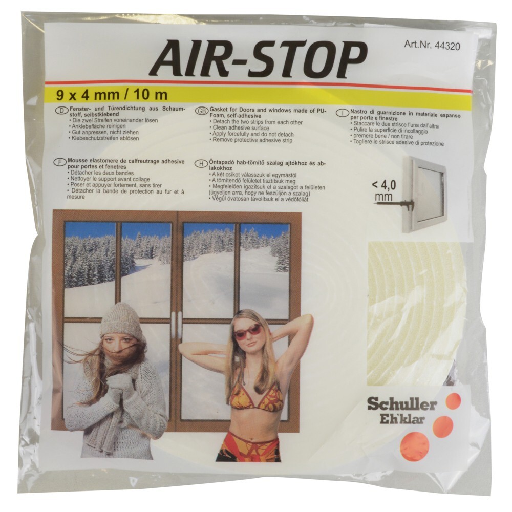 Air-Stop PU-Dichtband 9x4 mm selbstklebend auf 2 x 5 m image number 1