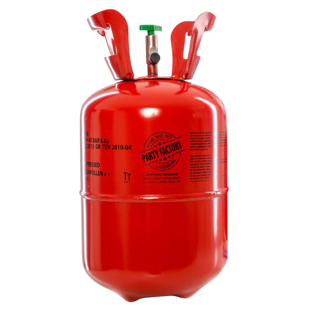 Heliumflasche mit 7,1 Liter f&uuml;r bis zu 30 Ballons