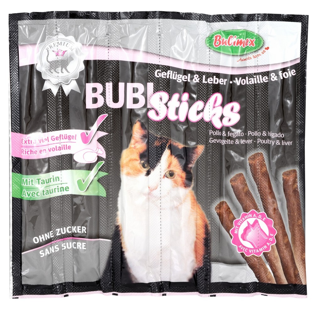 Katzensticks 6 St&uuml;ck mit Gefl&uuml;gel und Leber