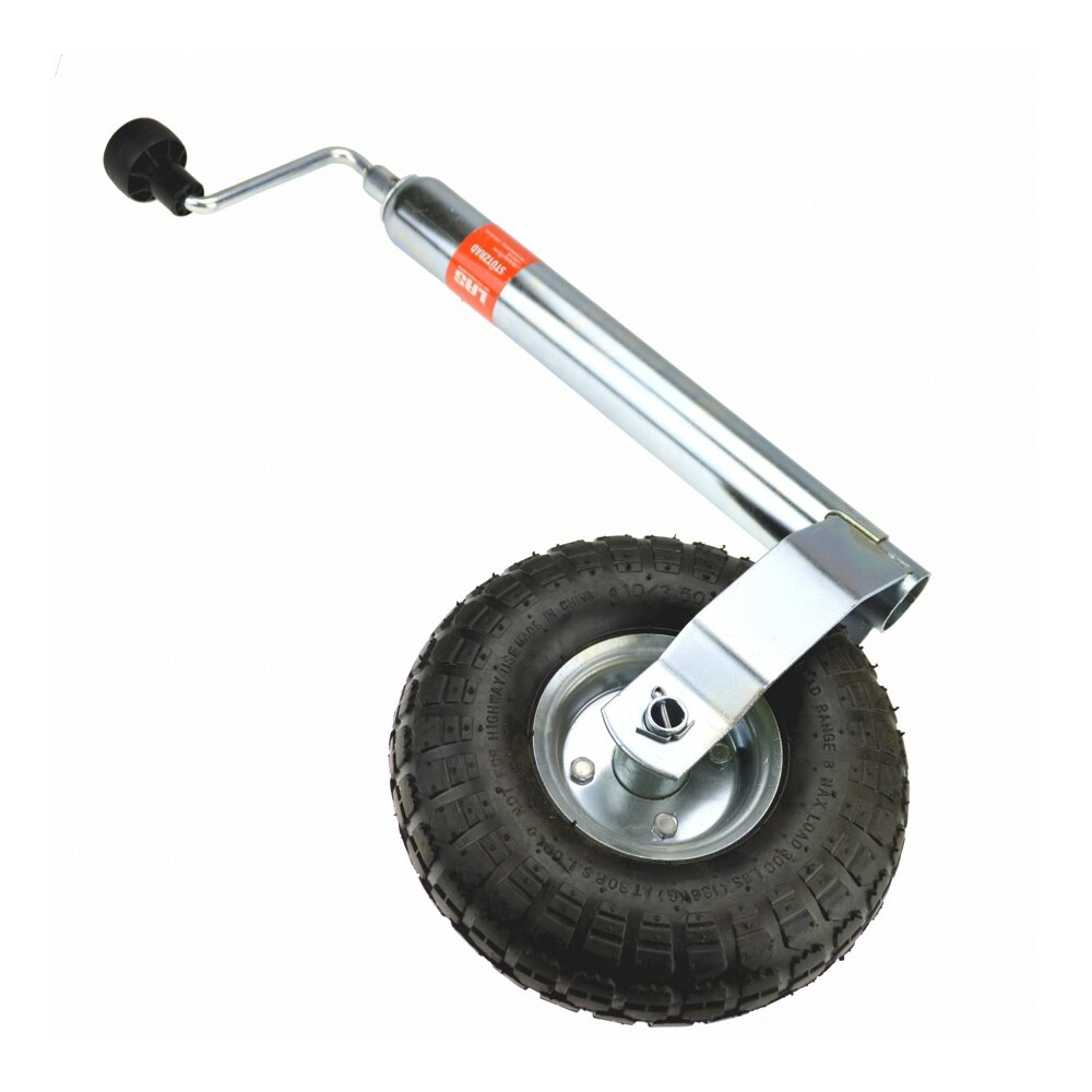 St&uuml;tzrad &Oslash;48mm mit Kurbel Luftreifen 260x85mm Bugrad Anh&auml;ngerst&uuml;tzrad