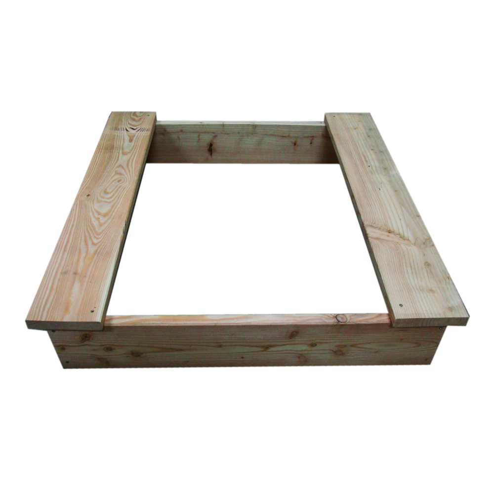 Sandkasten "Marius" mit Abdeckung,110 x 110 cm, aus Holz - B-Ware image number 1