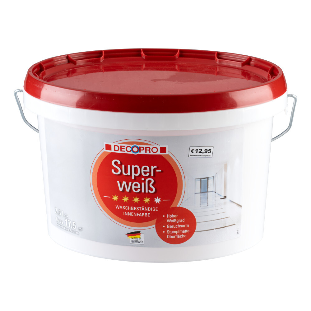 DECOPRO Superwei&szlig; 2,5 Liter matt hochdeckend