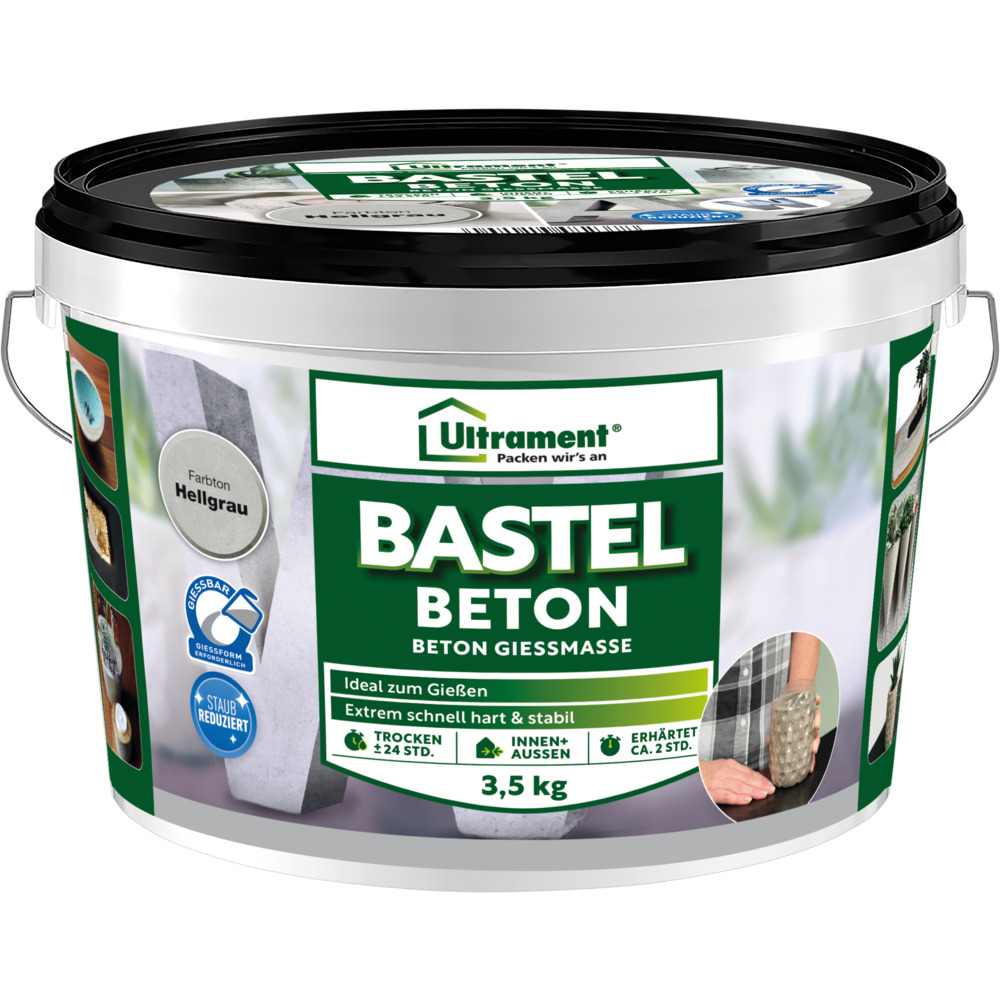 Bastelbeton hellgrau 3,5 kg pulverf&ouml;rmig im Eimer