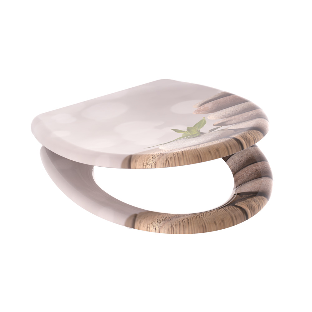 WC-Sitz Absenkautomatik Schnellverschluss Stone Pyramid image number 1