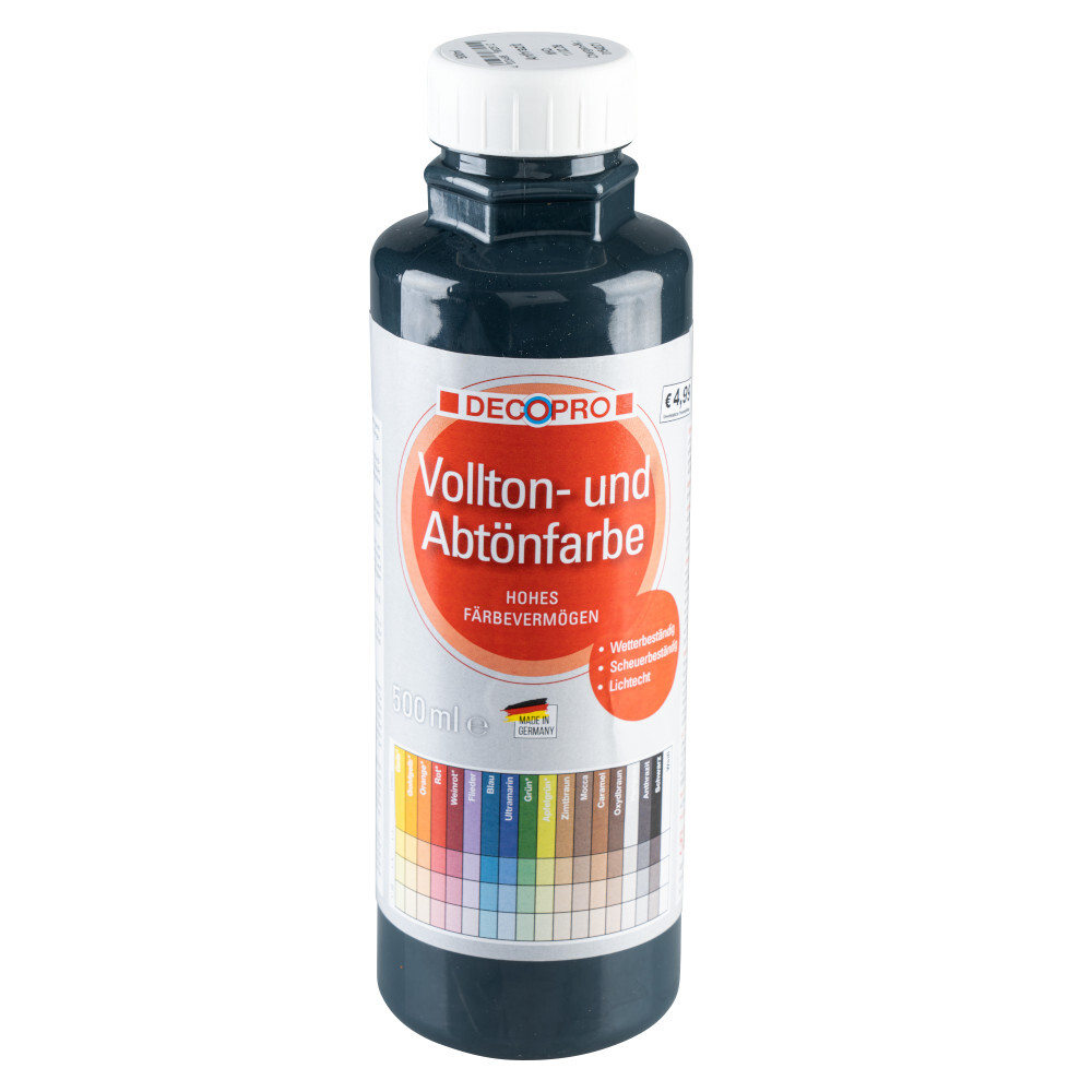 DECOPRO Vollton und Abt&ouml;nfarbe 500 ml anthrazit innen und au&szlig;en