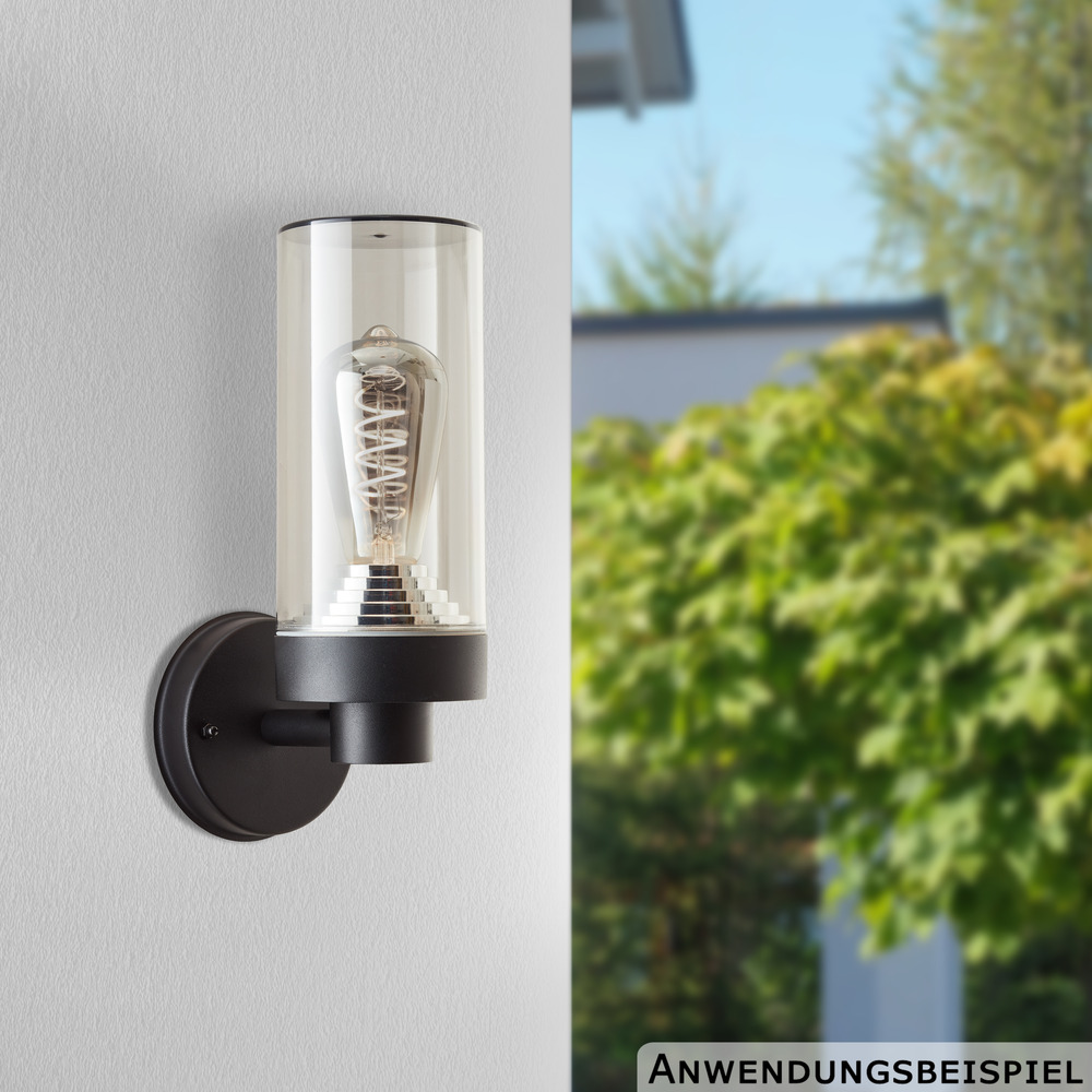 Brilliant Au&szlig;enwandleuchte E27 40 Watt sand-schwarz image number 1