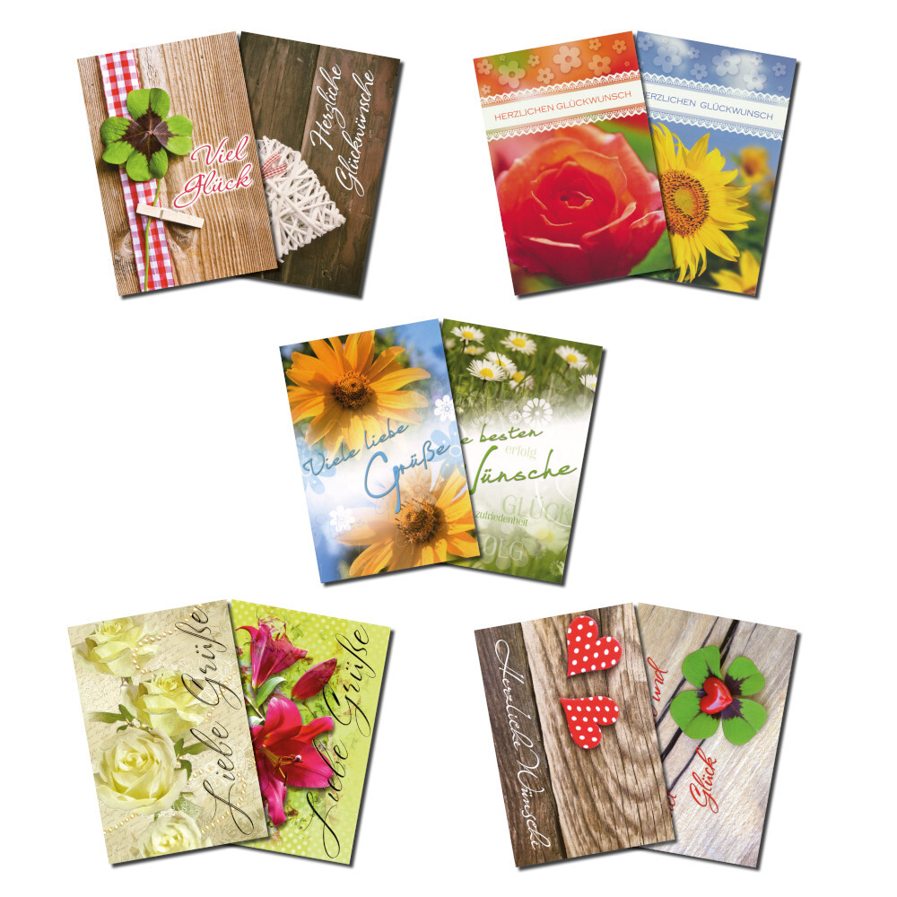 Gru&szlig;karte Allgemeine W&uuml;nsche, verschiedene Ausf&uuml;hrungen
