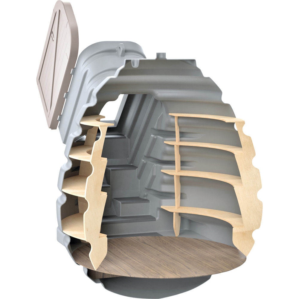 Prosperplast Erdkeller OVO 7500 Liter Hellgrau image number 1