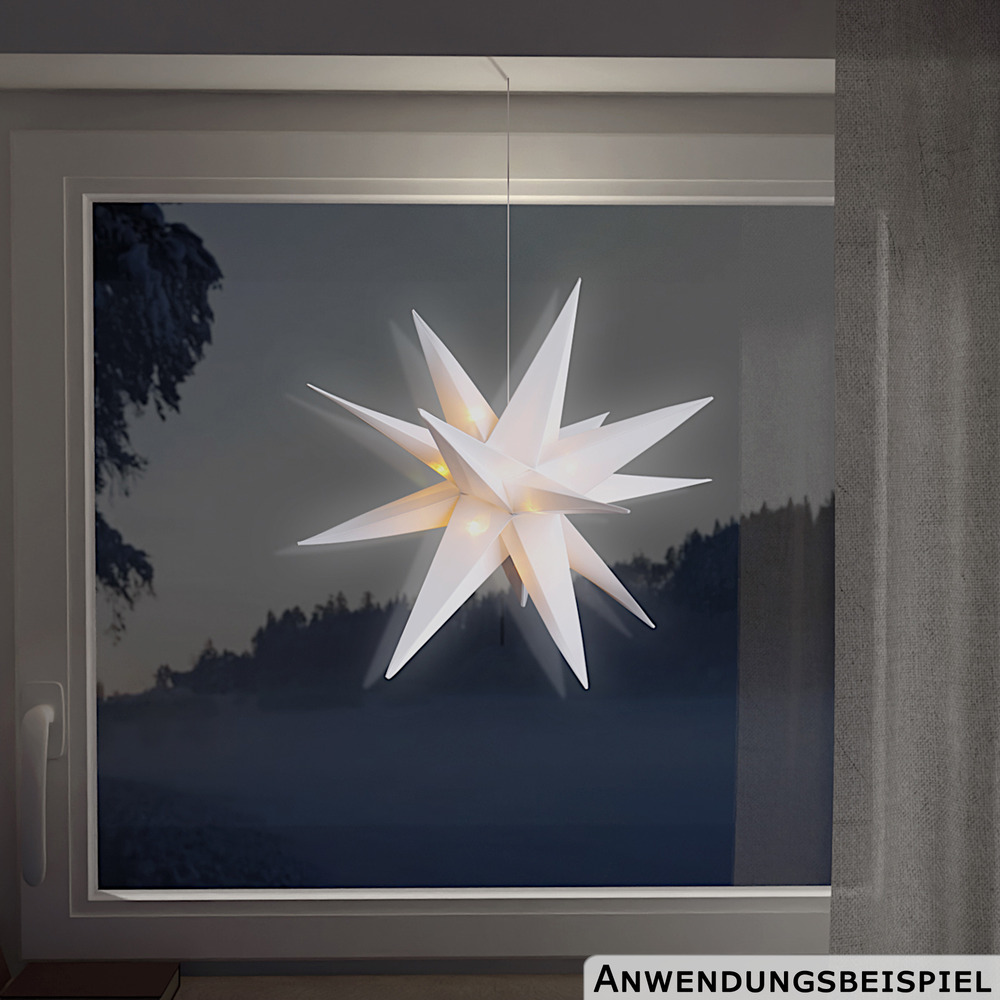 LED 3D Stern warmwei&szlig; &Oslash; 25 cm IP44 image number 2