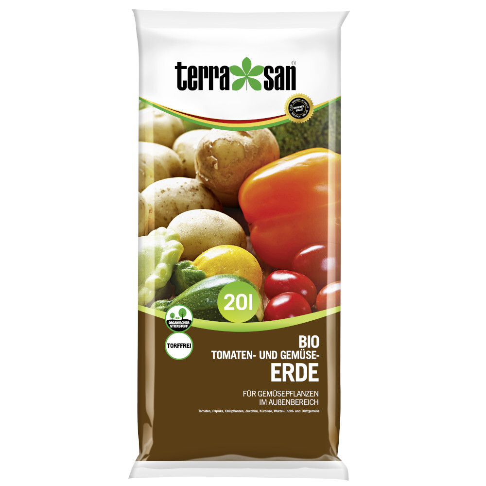terrasan&reg; Bio Tomaten- und Gem&uuml;seerde 20 Liter, torffrei