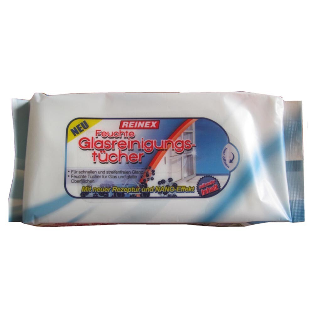 Reinex Glasreinigungst&uuml;cher feucht 30 St&uuml;ck
