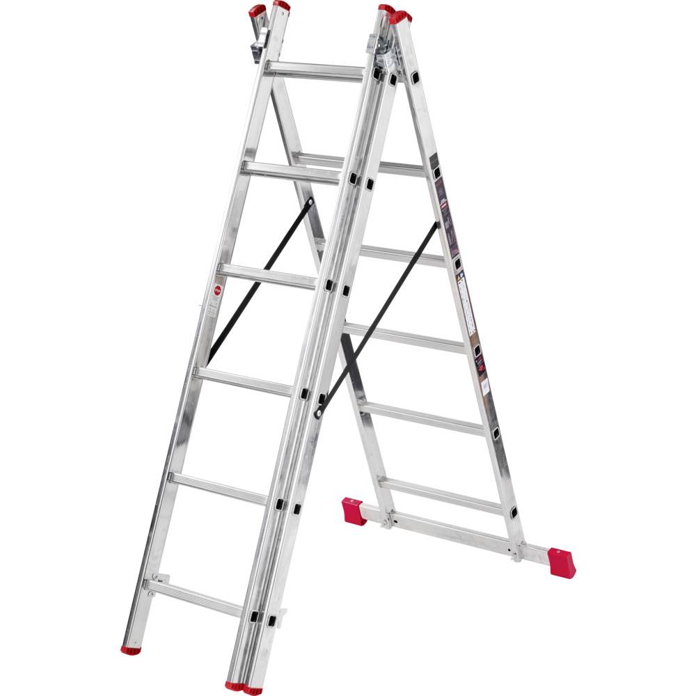 Mehrzweckleiter mit 3x6 Sprossen aus Aluminium image number 1