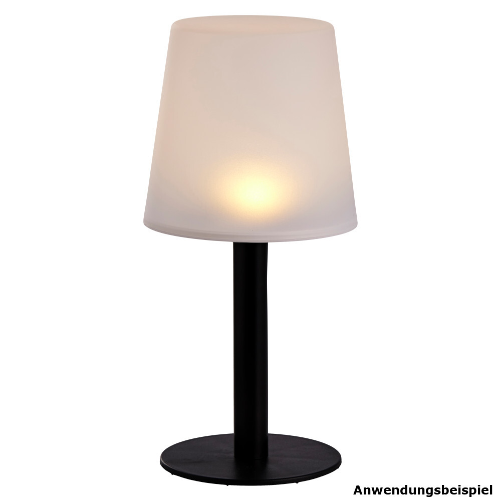 Solar-Tischlampe mit Lampenfu&szlig; und Schirm image number 1