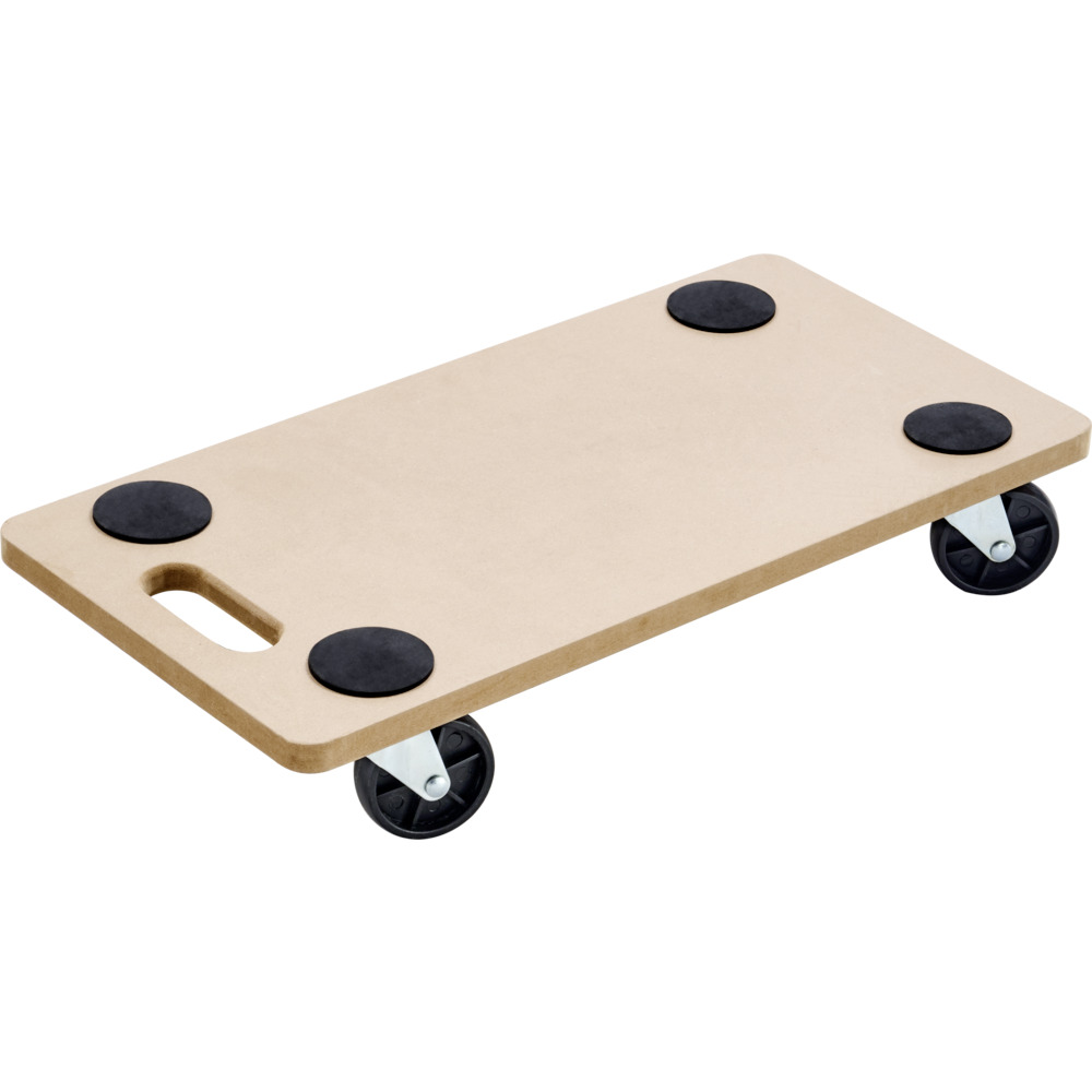 Transportroller 58 x 29 x 9,5 cm aus MDF-Platte 150 kg mit vier Lenkrollen