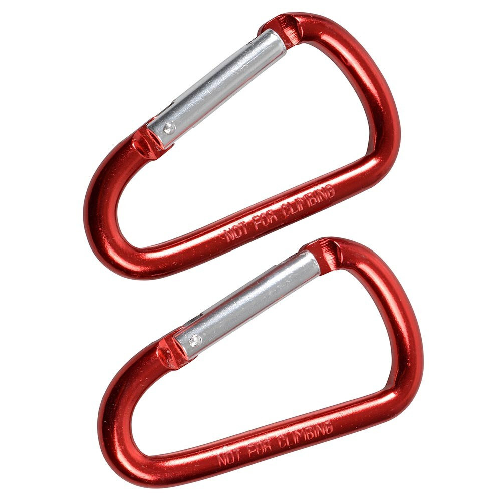 Karabiner 16 x 80 mm Alu 2 St&uuml;ck rot