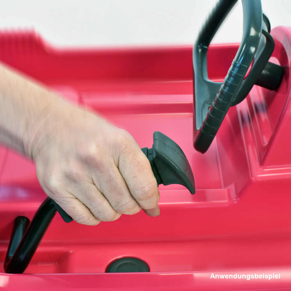 Lenkschlitten Snow Fox aus HPE-Kunststoff pink mit Lenkrad image number 5