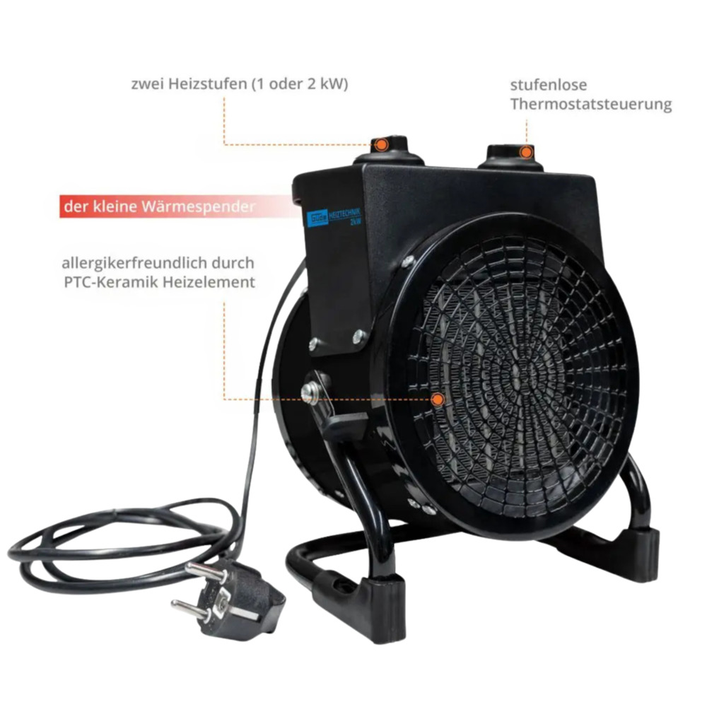 G&uuml;de&reg; Keramik-Heizl&uuml;fter GH 2000 K  image number 2