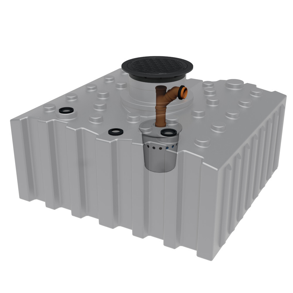 Regenwasser-Flachtank 5000 Liter, mit Biovitor image number 1