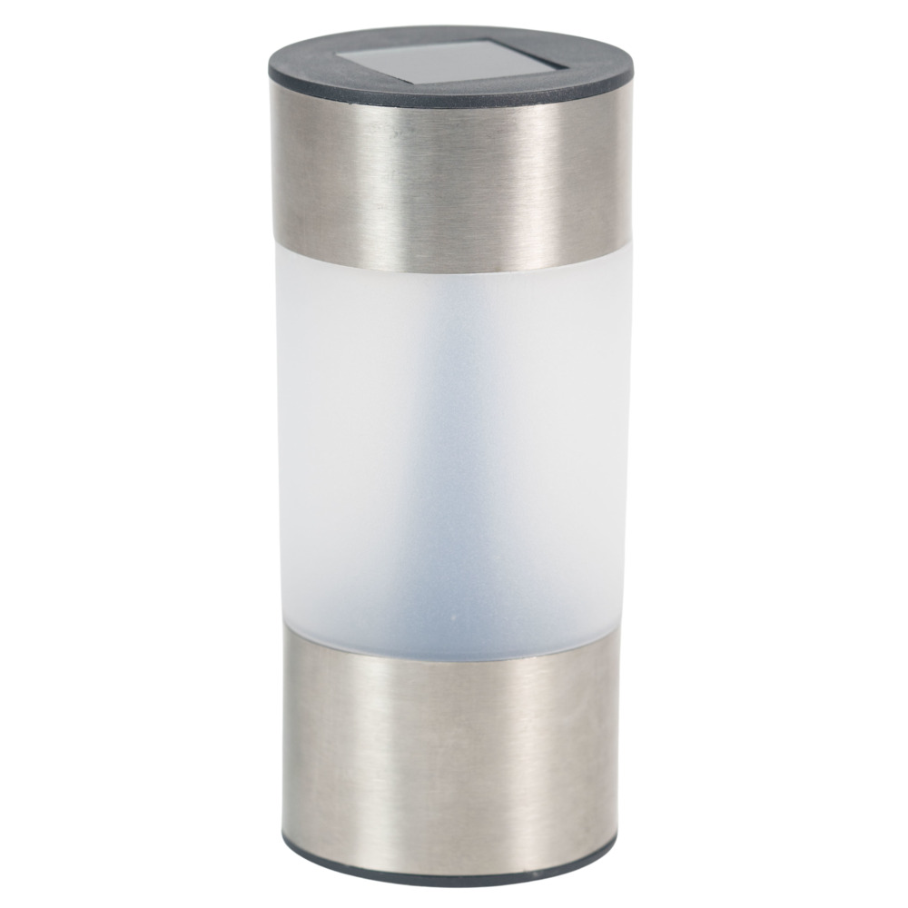 Solarlampe 2in1 aus Edelstahl mit Erdspie&szlig; image number 1