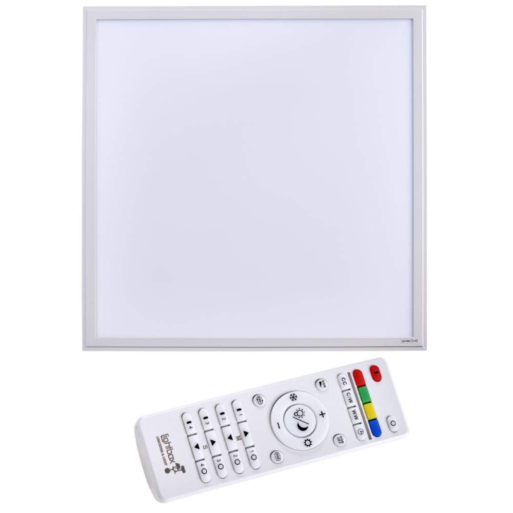 LED-Deckenleuchte Abie RGB 59,5x59,5x5,5cm wei&szlig;
